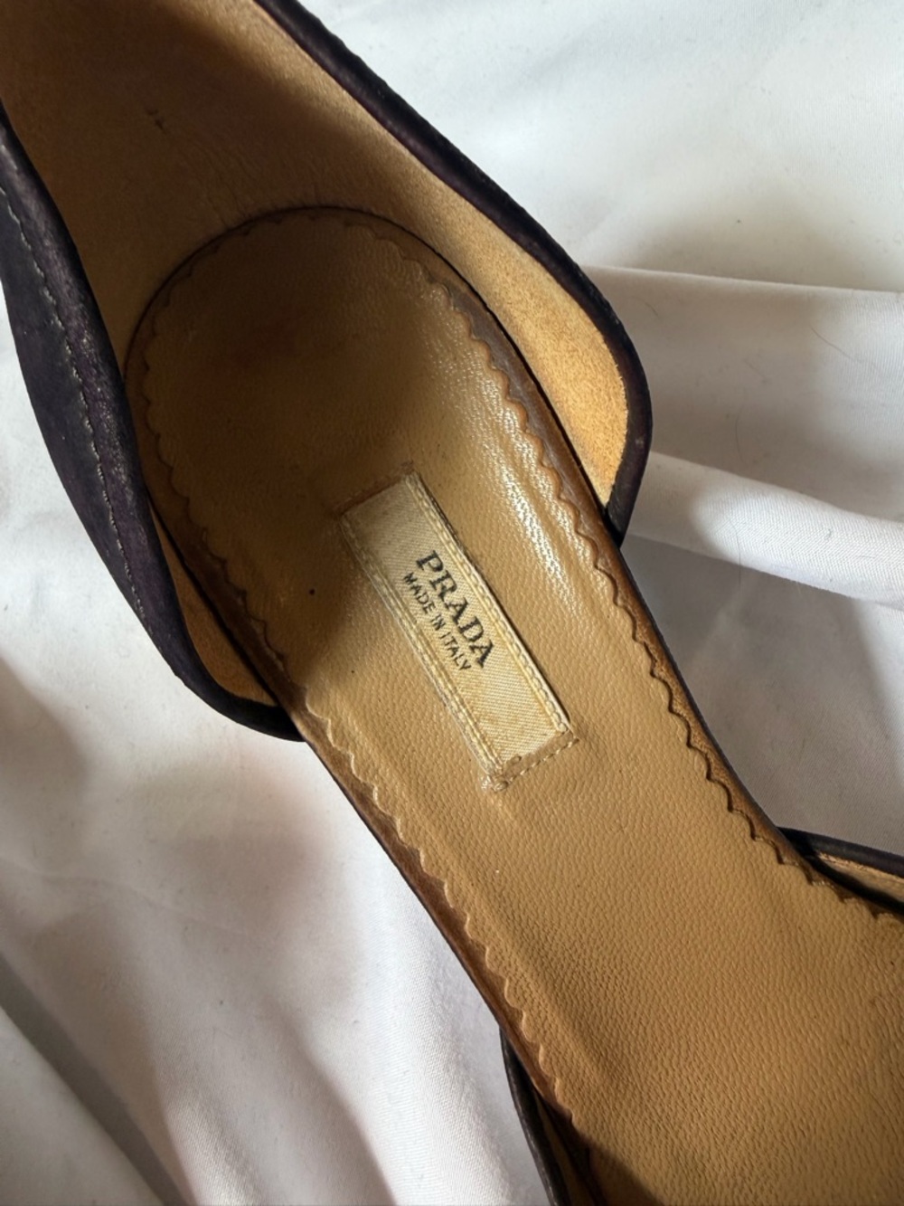 Prada Dark Brown Pointed Buckle D'Orsay Heels - Picture 5 of 5